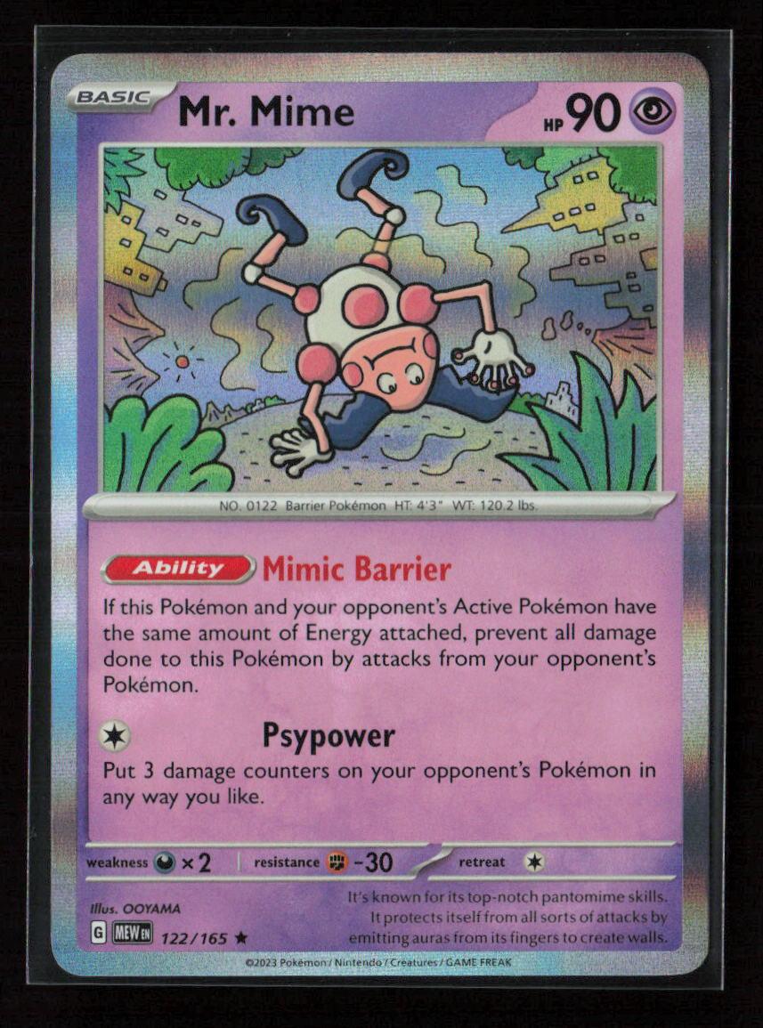 Mr. Mime - Rare SV: Scarlet & Violet 151 122/165 NM - Kang's Collectibles