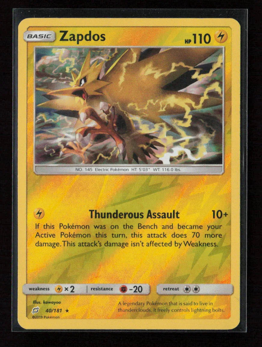 Zapdos Holo Rare SM - Team Up 40/181 NM