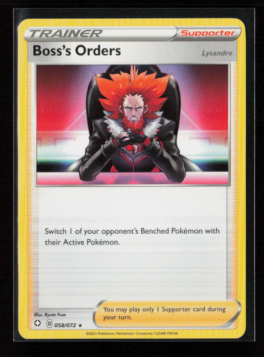 Boss's Orders Rare Shining Fates 058/072 LP