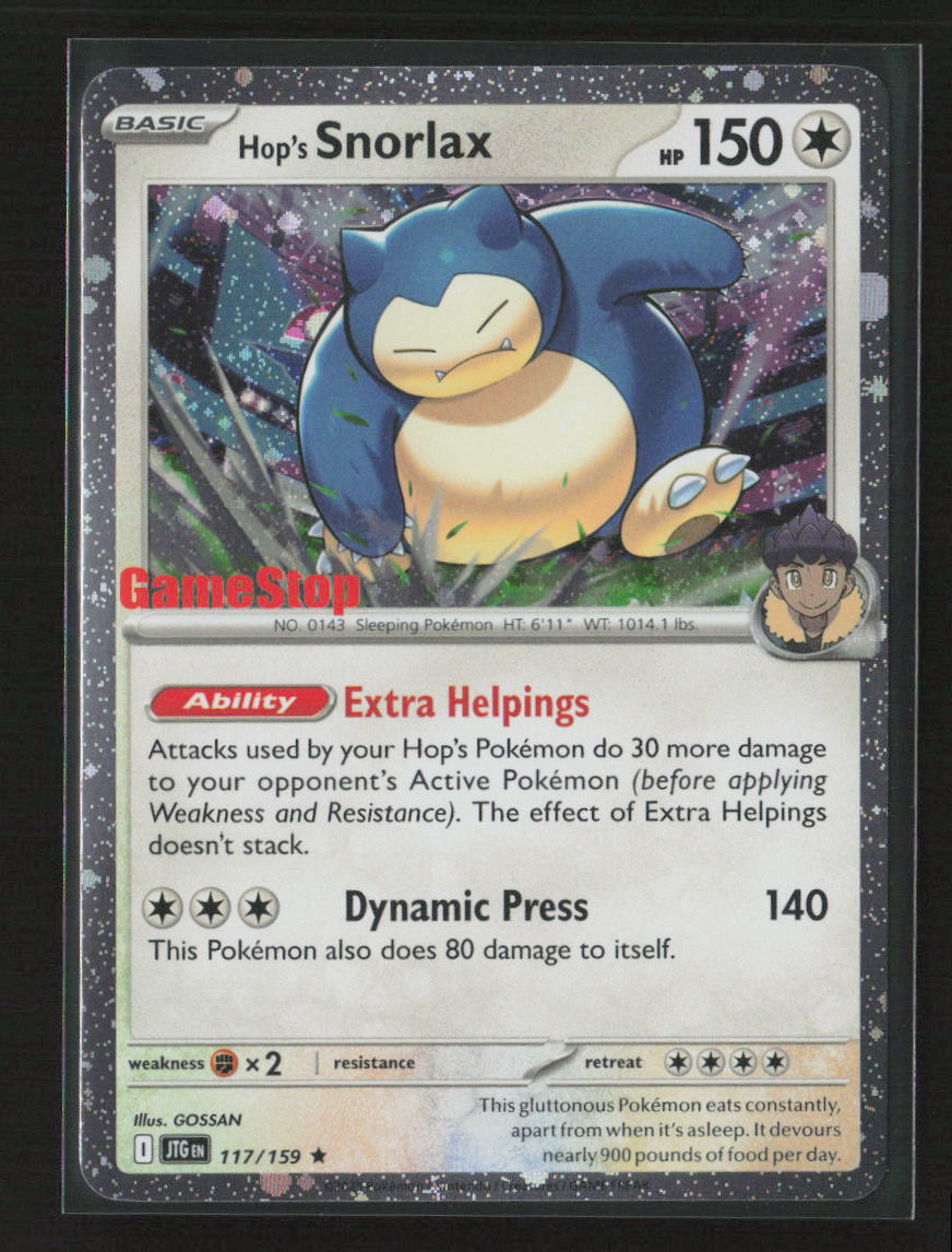 Hop's Snorlax - (GameStop) (Cosmos Holo) Promo Miscellaneous Cards & Products 117/159 NM