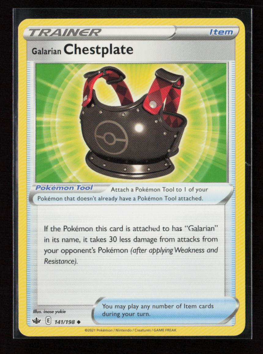 Galarian Chestplate Uncommon SWSH06: Chilling Reign 141/198 LP