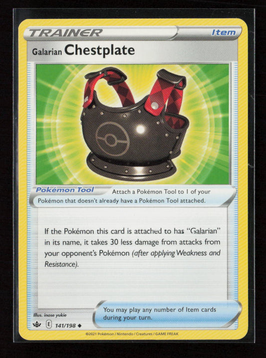 Galarian Chestplate Uncommon SWSH06: Chilling Reign 141/198 LP