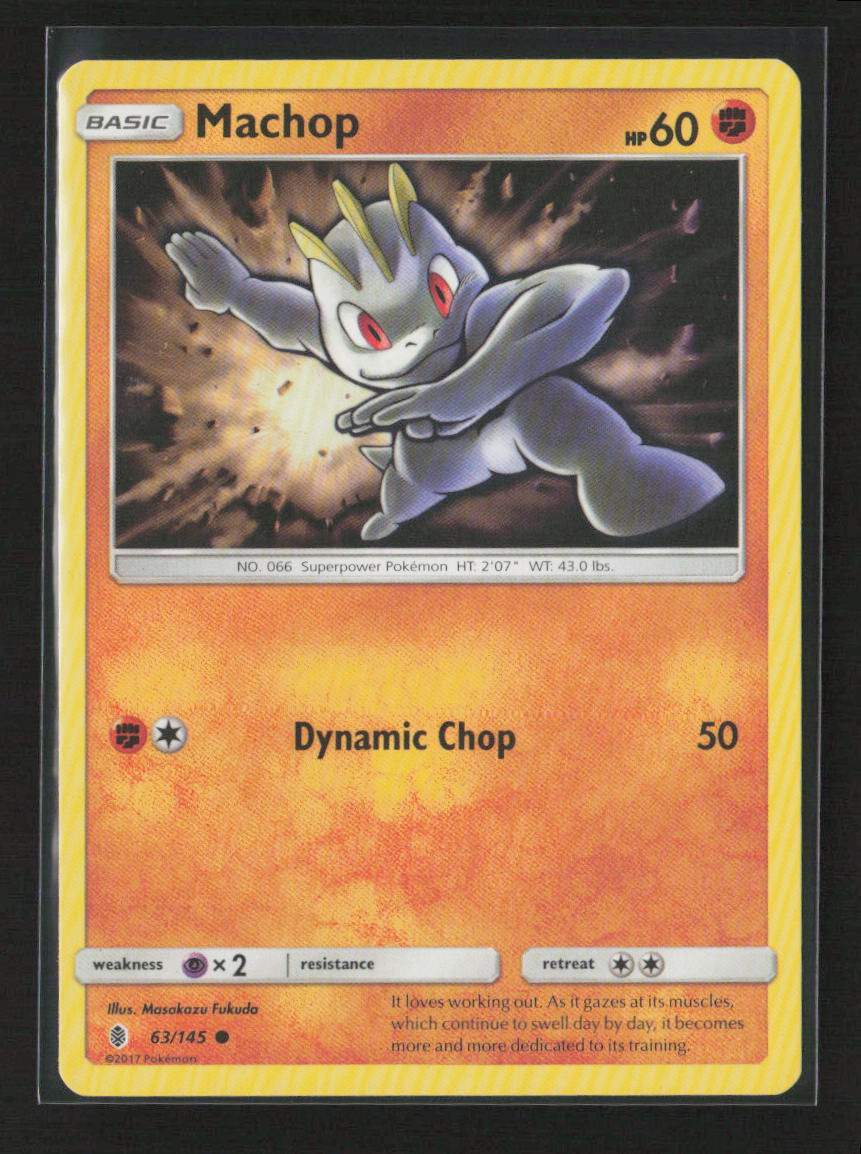 Machop (63) Common SM - Guardians Rising 63/145 LP