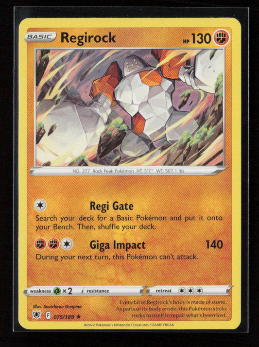 Regirock Rare SWSH10: Astral Radiance 075/189 LP