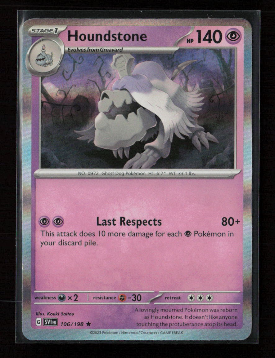 Houndstone Rare SV01: Scarlet & Violet Base Set 106/198 LP