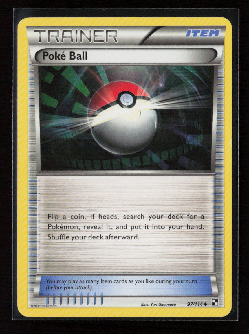 Poke Ball Uncommon Black and White 97/114 LP