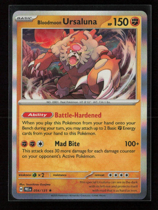 Bloodmoon Ursaluna Rare SV: Prismatic Evolutions 054/131 NM - Kang's Collectibles