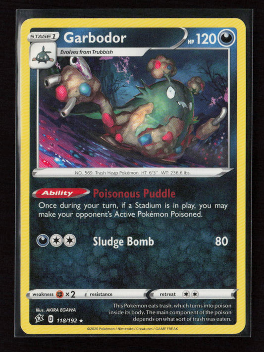 Garbodor Rare SWSH02: Rebel Clash 118/192 LP