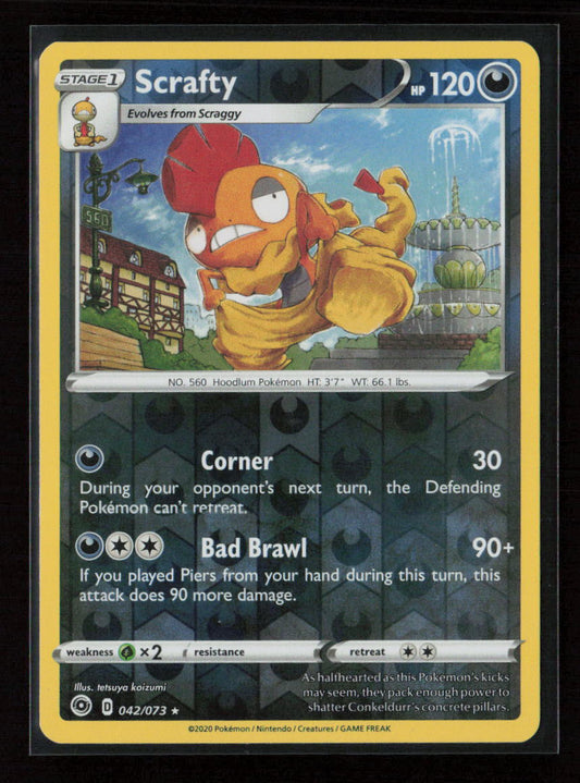 Scrafty Holo Rare Champion's Path 42/73 NM