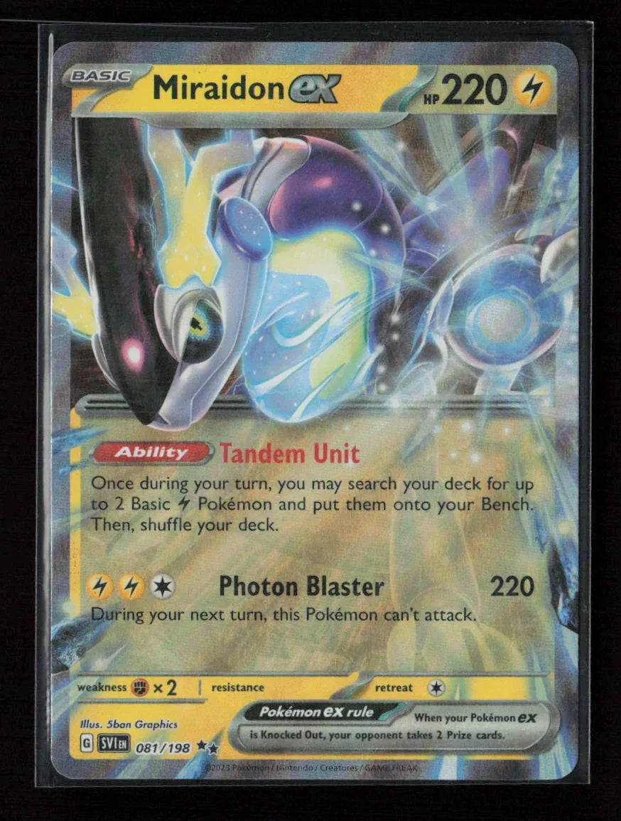Miraidon ex - Double Rare SV01: Scarlet & Violet Base Set 081/198 NM - Kang's Collectibles