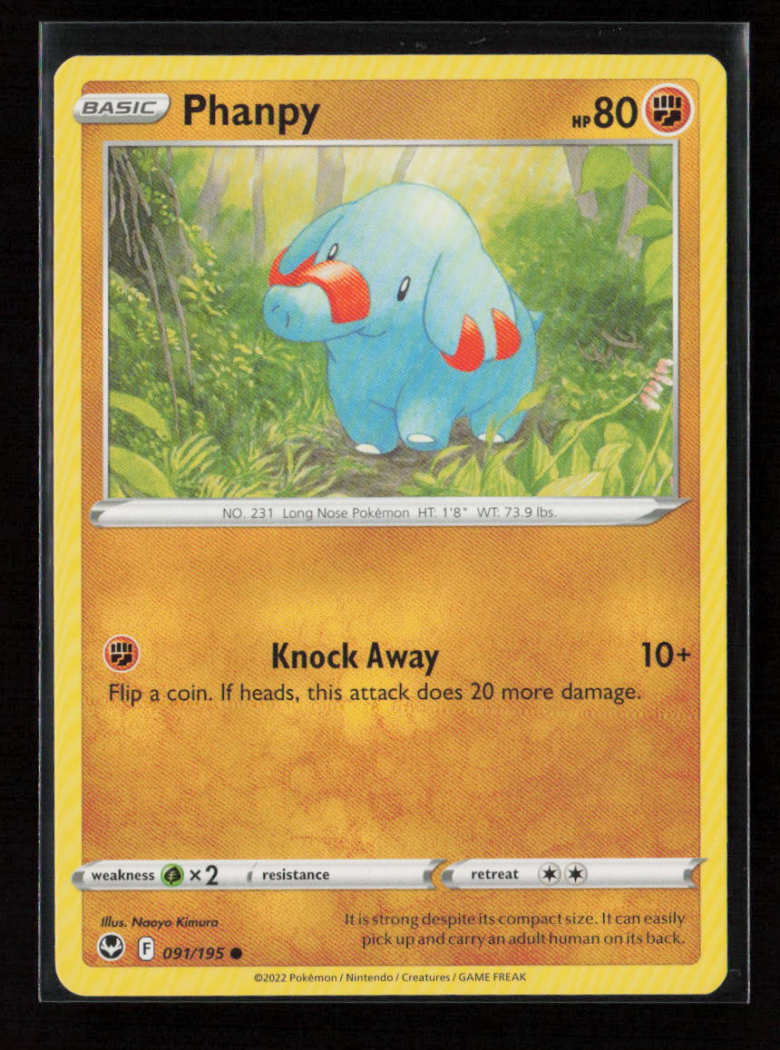 Phanpy Common SWSH12: Silver Tempest 091/195 LP