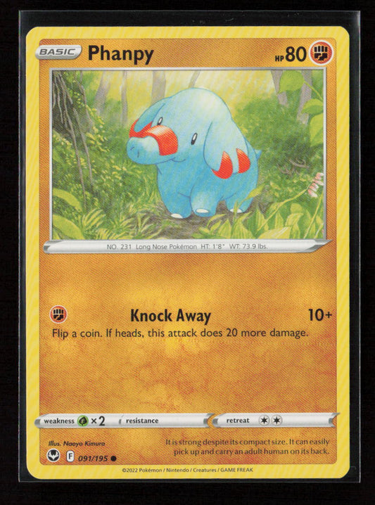 Phanpy Common SWSH12: Silver Tempest 091/195 LP