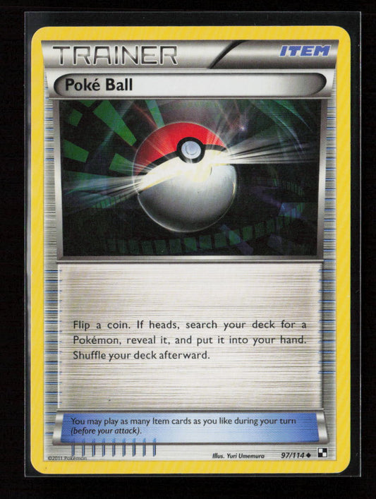 Poke Ball Uncommon Black and White 97/114 MP