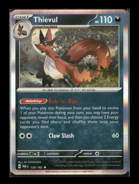 Thievul Rare SV04: Paradox Rift 120/182 LP - Kang's Collectibles