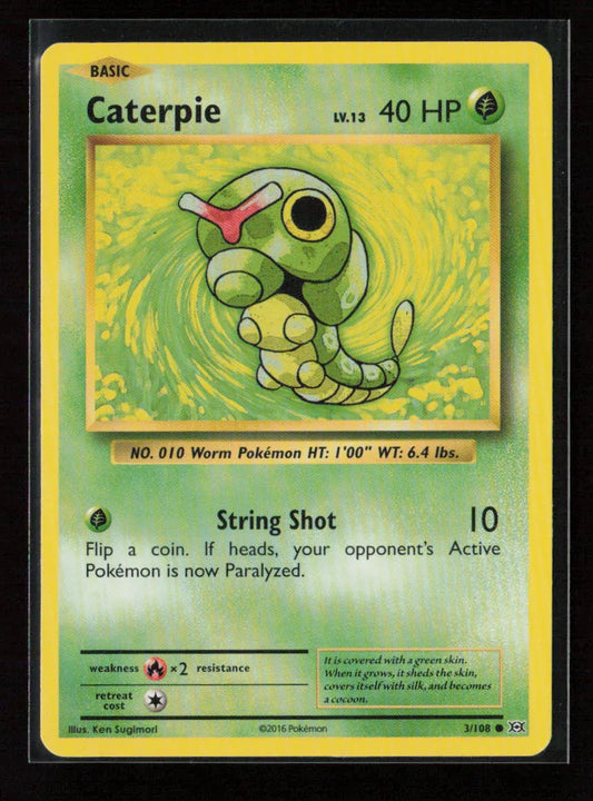 Caterpie Common XY - Evolutions 3/108 LP - Kang's Collectibles