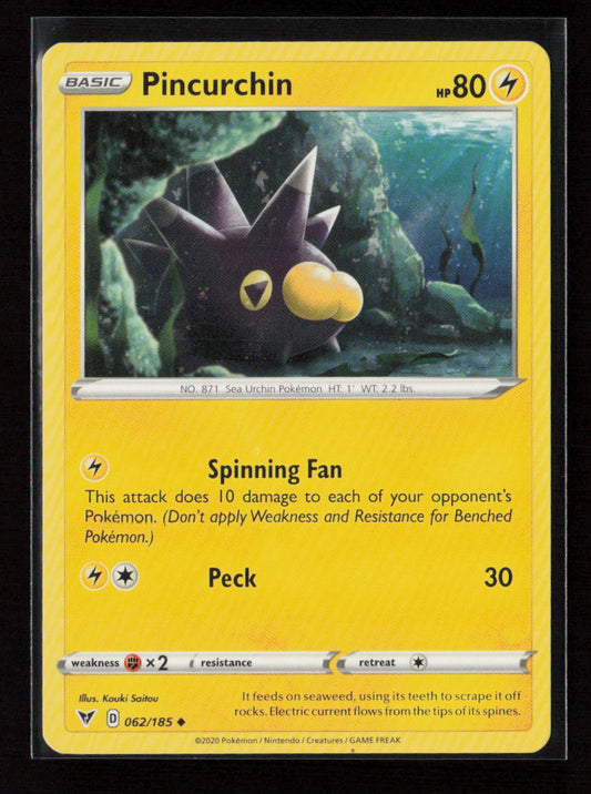 Pincurchin Uncommon SWSH04: Vivid Voltage 062/185 LP