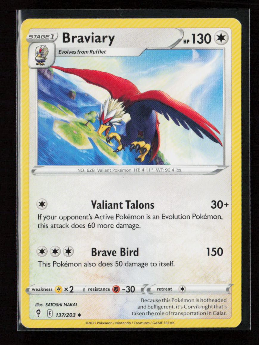 Braviary Uncommon SWSH07: Evolving Skies 137/203 LP
