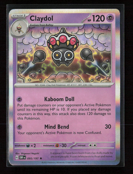 Claydol Rare SV03: Obsidian Flames 095/197 NM