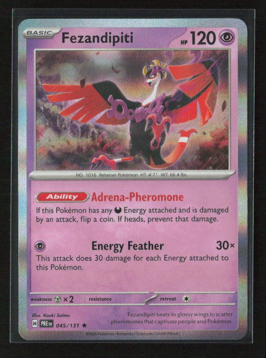 Fezandipiti Rare SV: Prismatic Evolutions 045/131 NM - Kang's Collectibles
