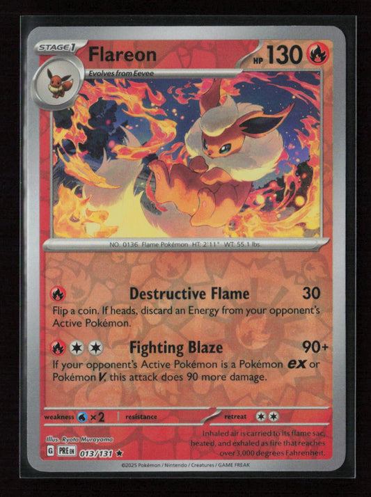 Flareon Rare SV: Prismatic Evolutions 013/131 NM