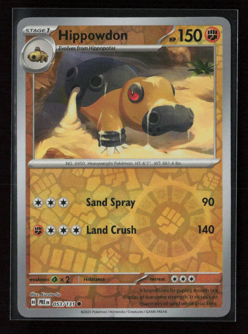 Hippowdon Common SV: Prismatic Evolutions 053/131 NM - Kang's Collectibles