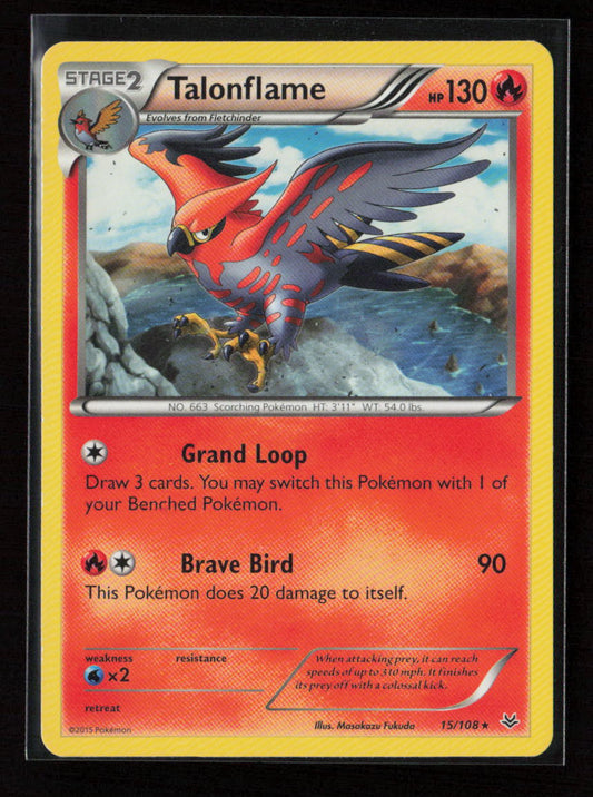Talonflame Rare XY - Roaring Skies 15/108 LP