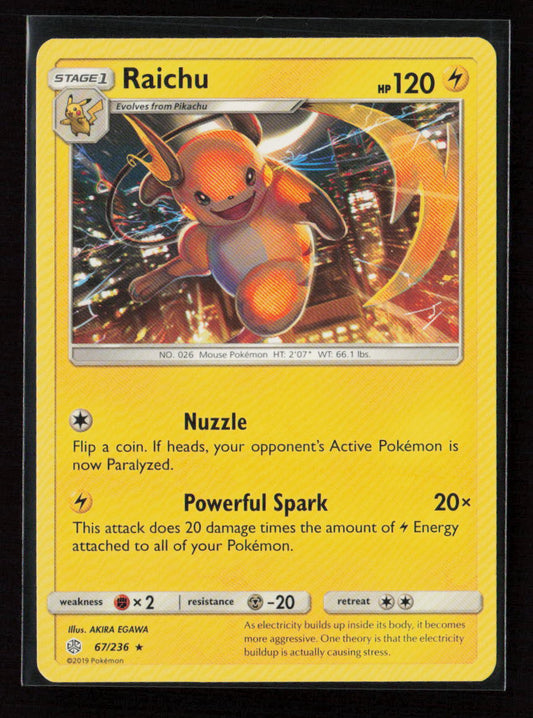 Raichu Rare SM - Cosmic Eclipse 67/236 LP