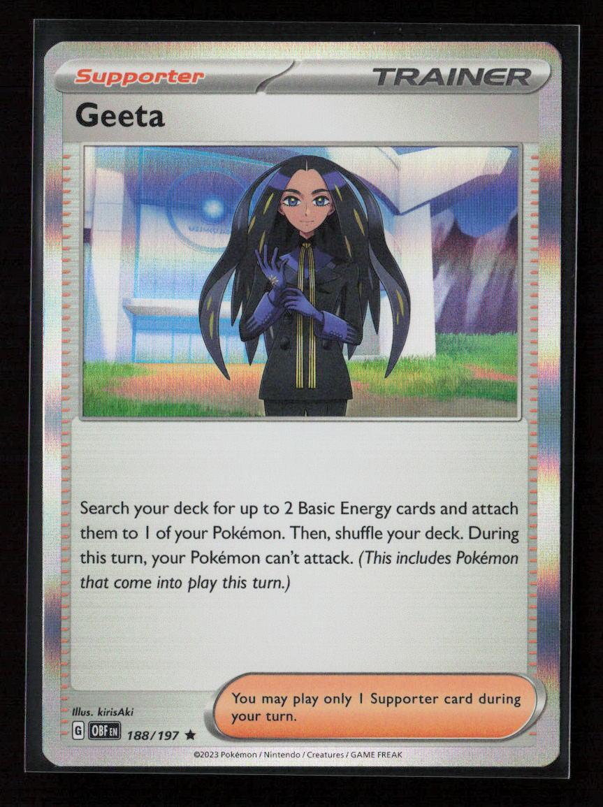 Geeta Rare SV03: Obsidian Flames 188/197 NM - Kang's Collectibles