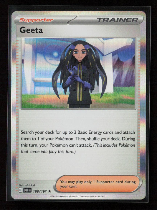 Geeta Rare SV03: Obsidian Flames 188/197 NM - Kang's Collectibles