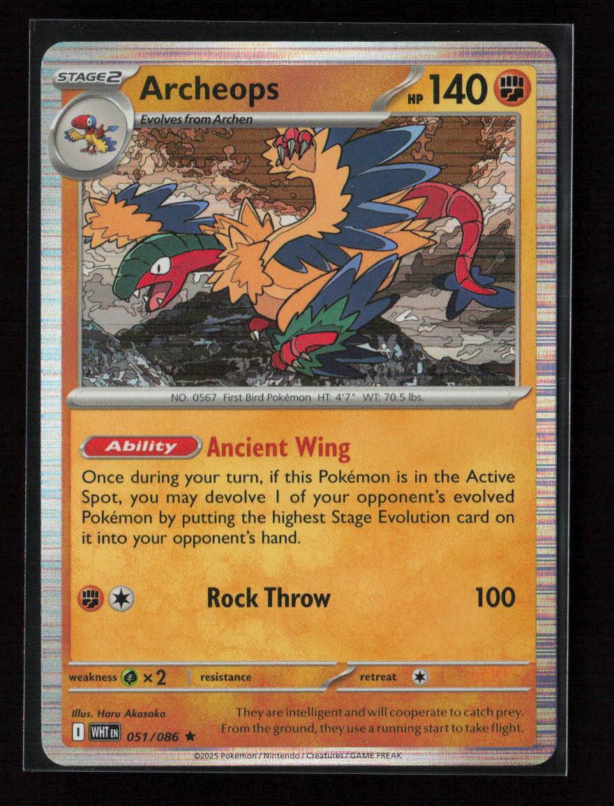 Archeops Rare SV: White Flare 051/086 NM - Kang's Collectibles