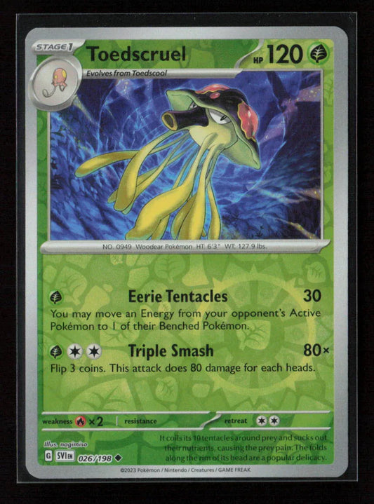 Toedscruel Uncommon SV01: Scarlet & Violet Base Set 026/198 NM - Kang's Collectibles
