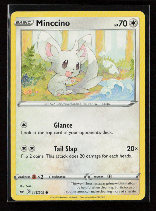 Minccino (145) Common SWSH01: Sword & Shield Base Set 145/202 LP