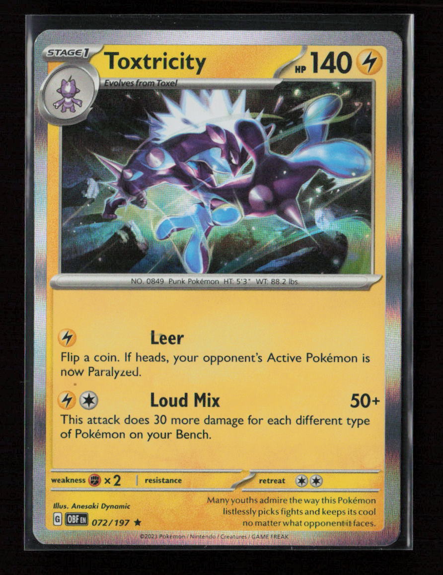 Toxtricity Rare SV03: Obsidian Flames 072/197 NM