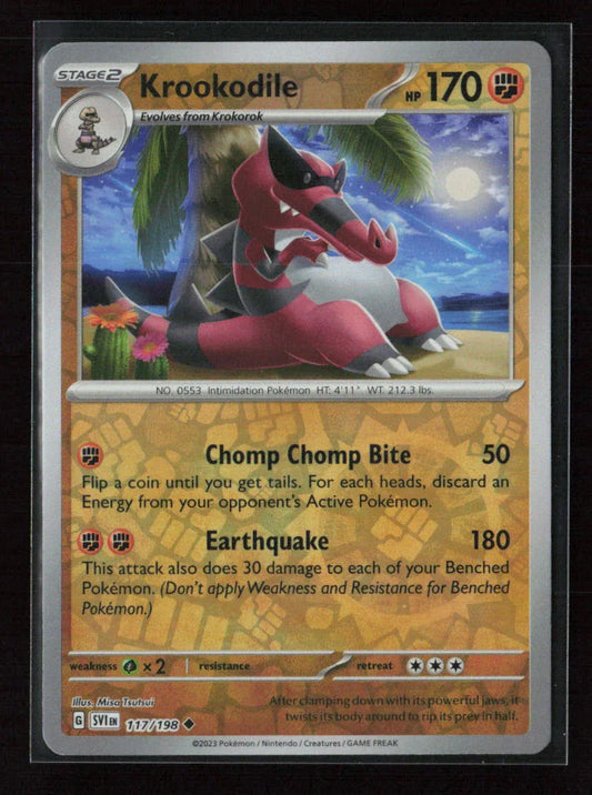 Krookodile Uncommon SV01: Scarlet & Violet Base Set 117/198 NM