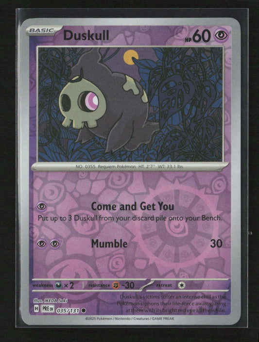 Duskull Common SV: Prismatic Evolutions 035/131 NM