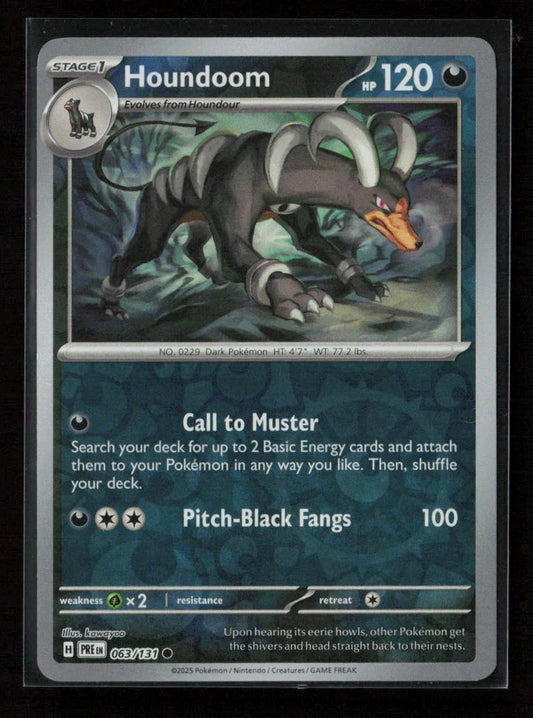 Houndoom Common SV: Prismatic Evolutions 063/131 NM - Kang's Collectibles