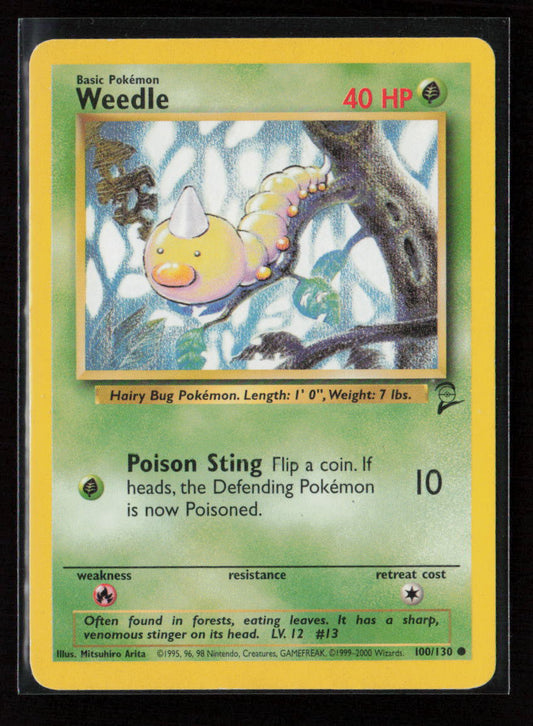 Weedle Common Base Set 2 100/130 LP