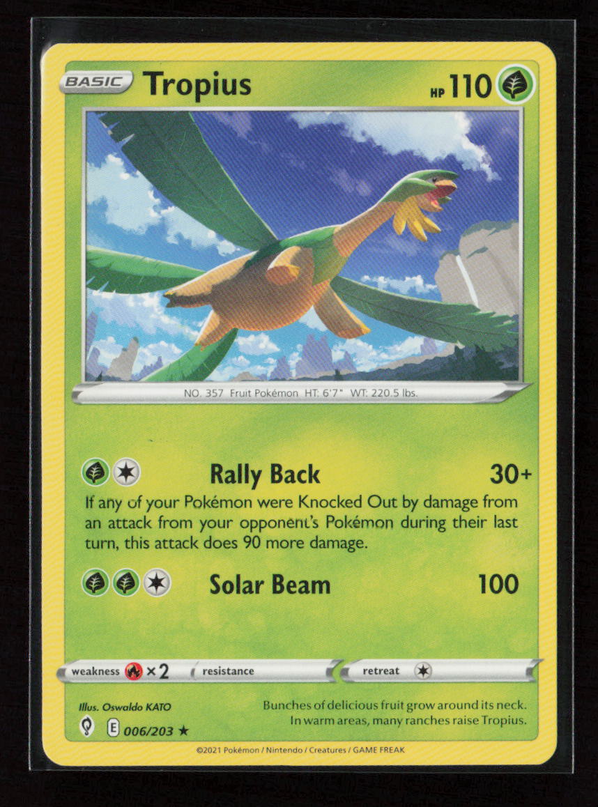 Tropius Rare SWSH07: Evolving Skies 006/203 LP