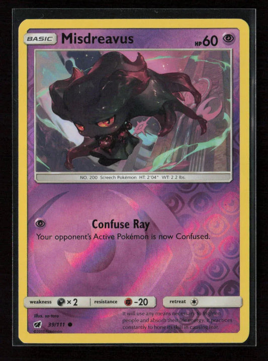 Misdreavus Common SM - Crimson Invasion 39/111 LP - Kang's Collectibles