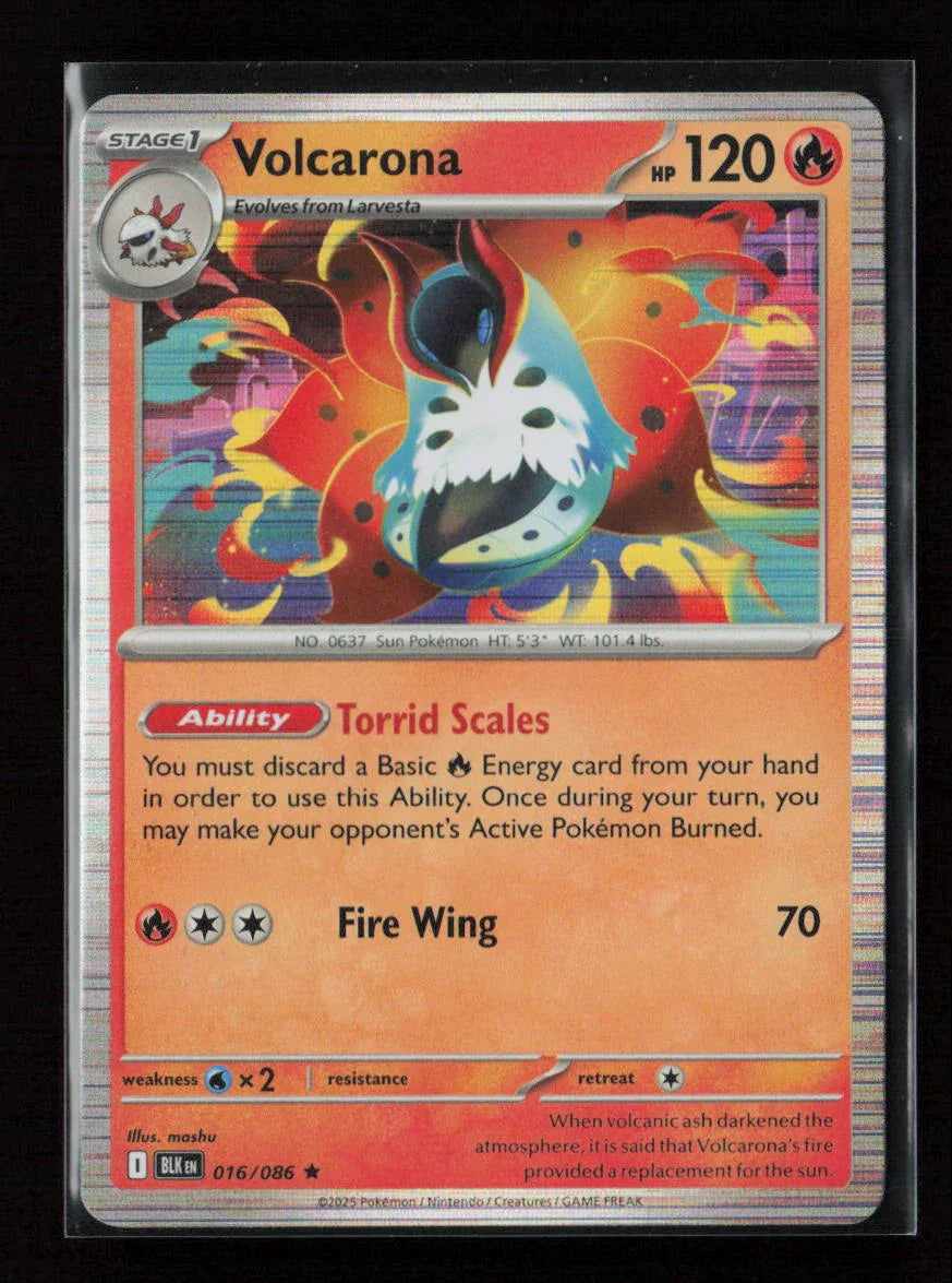 Volcarona Rare SV: Black Bolt 016/086 NM - Kang's Collectibles