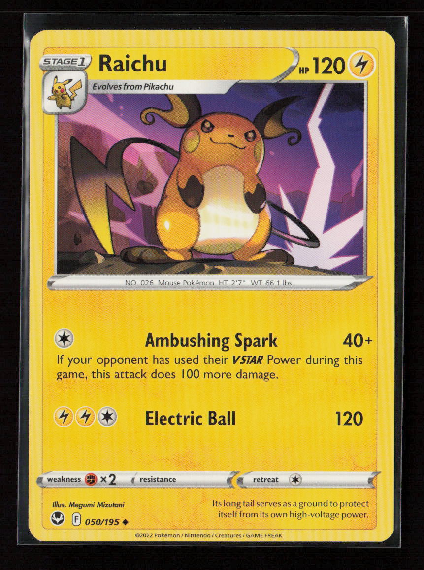 Raichu Uncommon SWSH12: Silver Tempest 050/195 LP