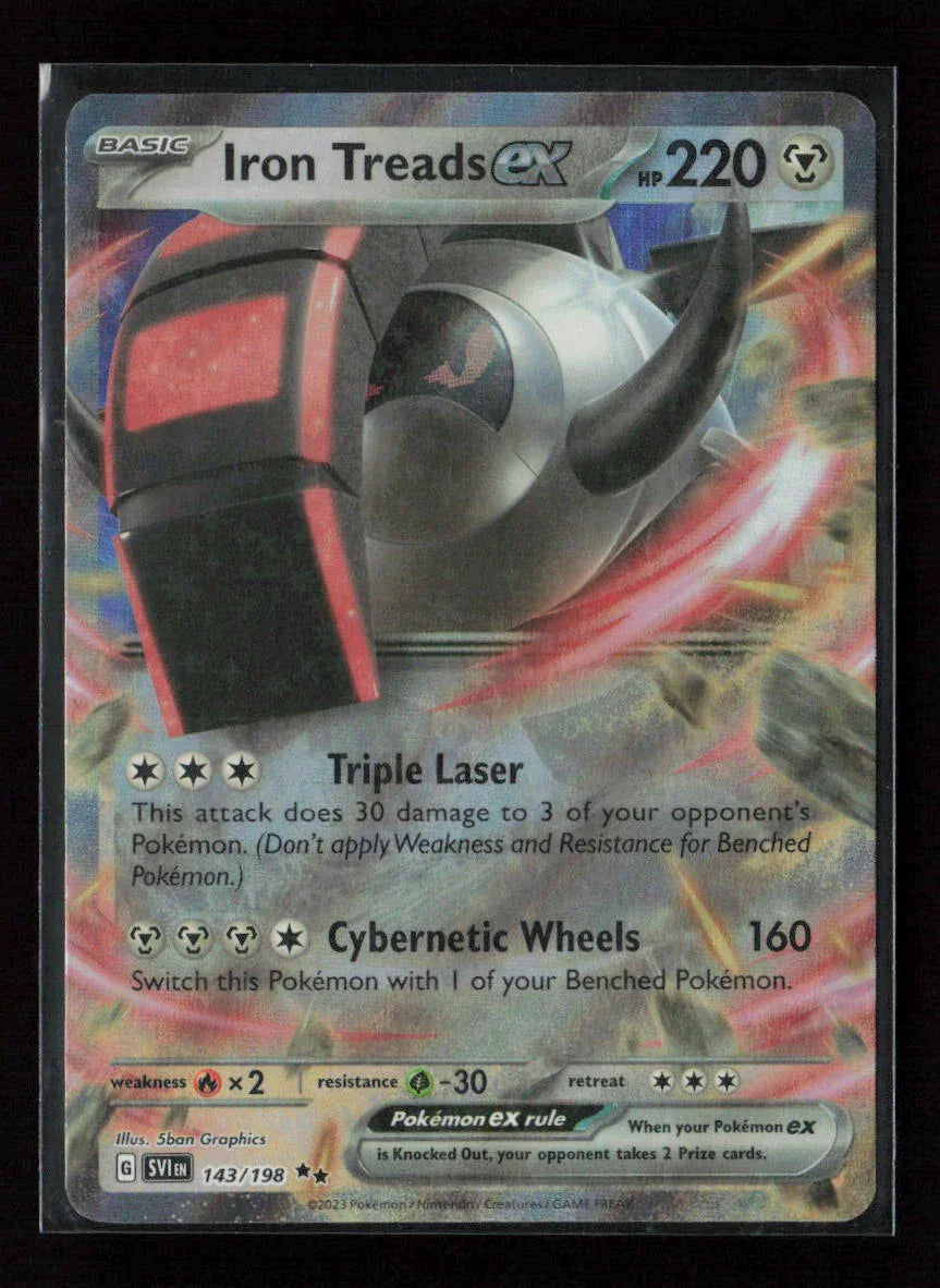 Iron Treads ex Double Rare SV01: Scarlet & Violet Base Set 143/198 NM - Kang's Collectibles
