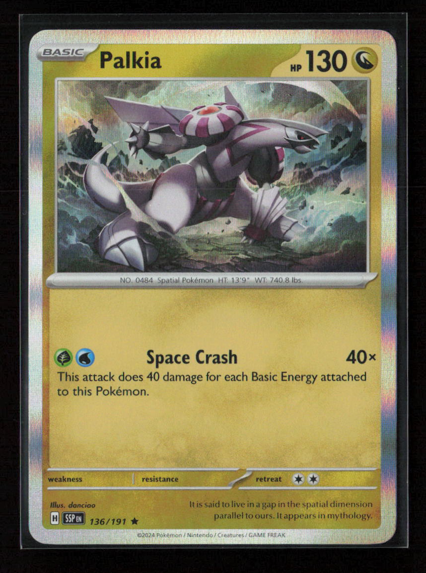 Palkia Rare SV08: Surging Sparks 136/191 NM