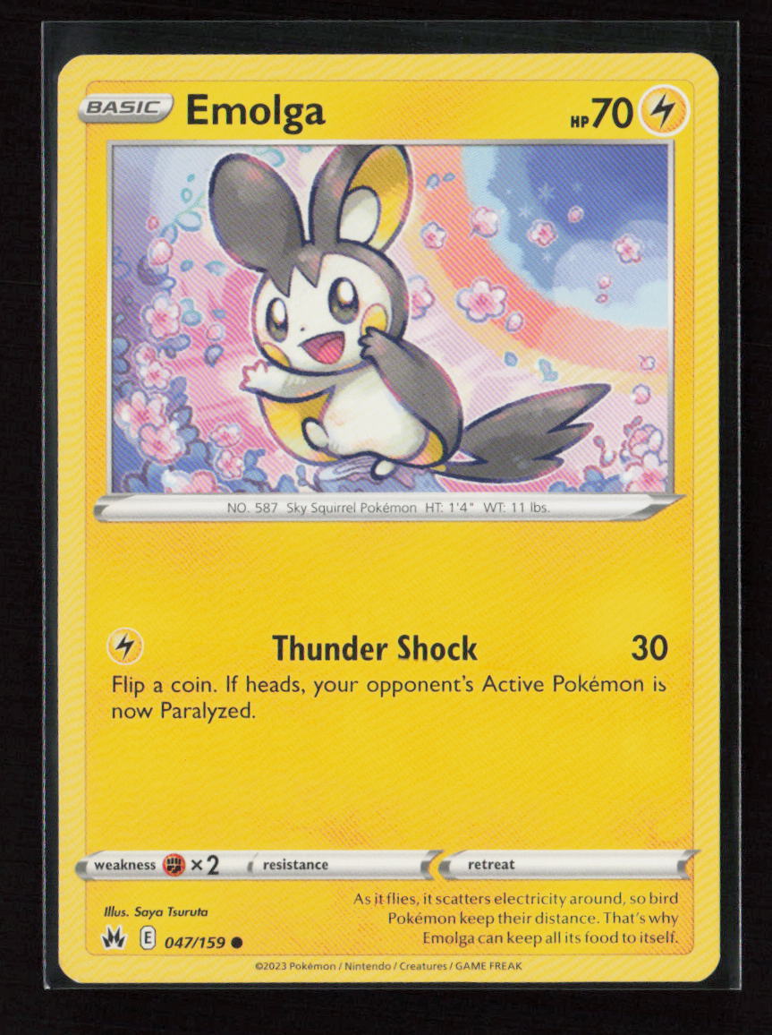 Emolga Common SWSH: Crown Zenith 047/159 LP