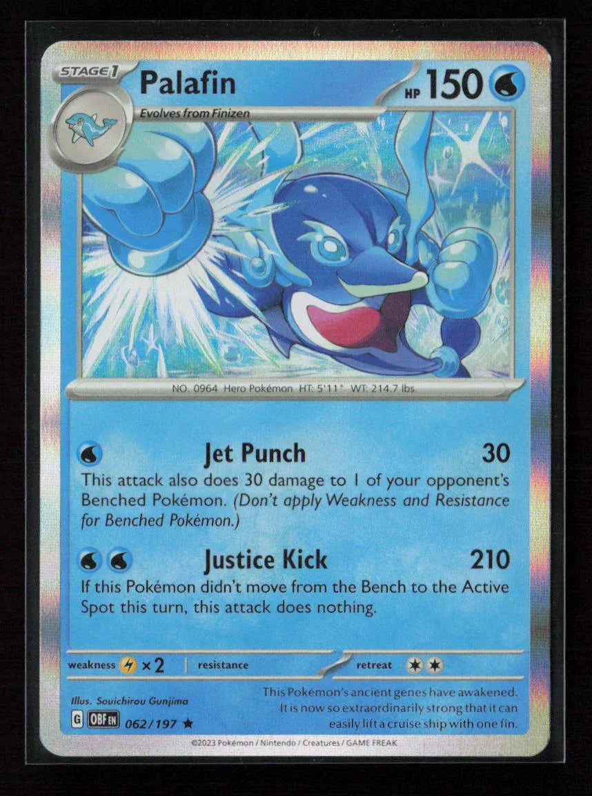 Palafin Rare SV03: Obsidian Flames 062/197 NM - Kang's Collectibles