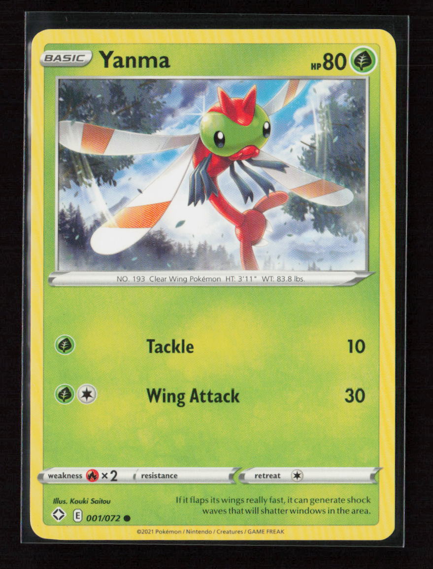 Yanma Common Shining Fates 001/072 LP