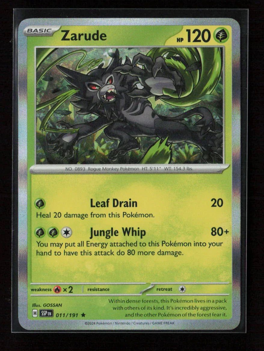 Zarude Rare SV08: Surging Sparks 011/191 NM - Kang's Collectibles