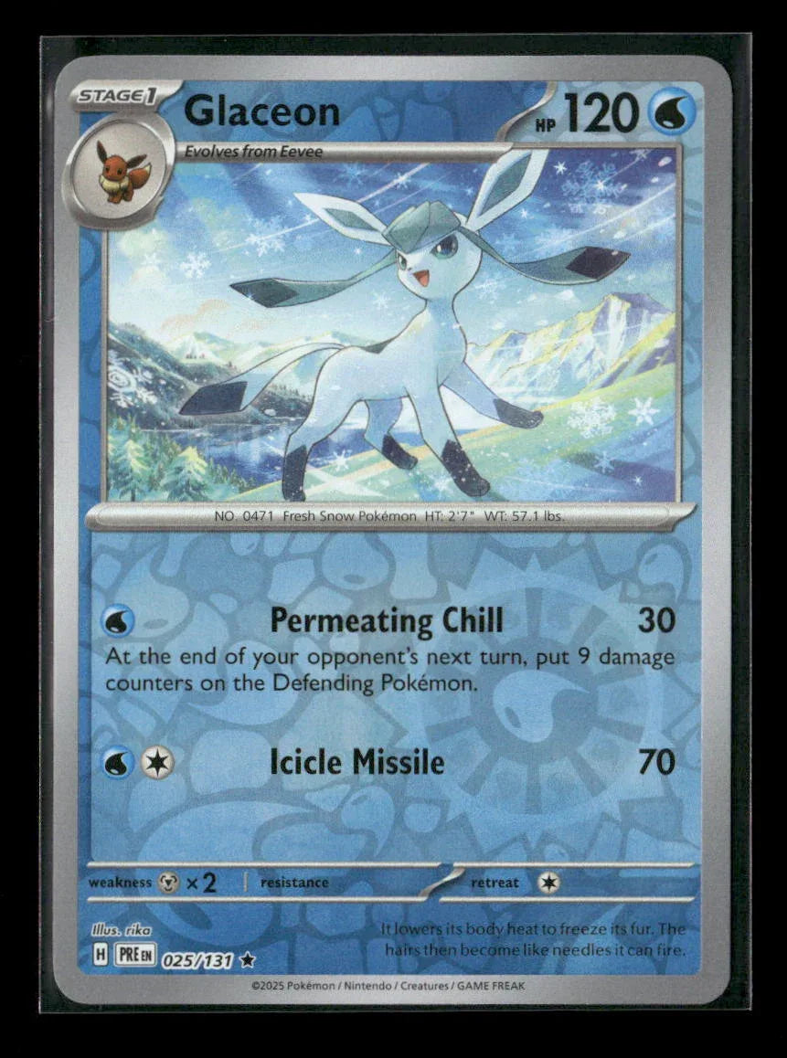 Glaceon Rare SV: Prismatic Evolutions 025/131 NM - Kang's Collectibles