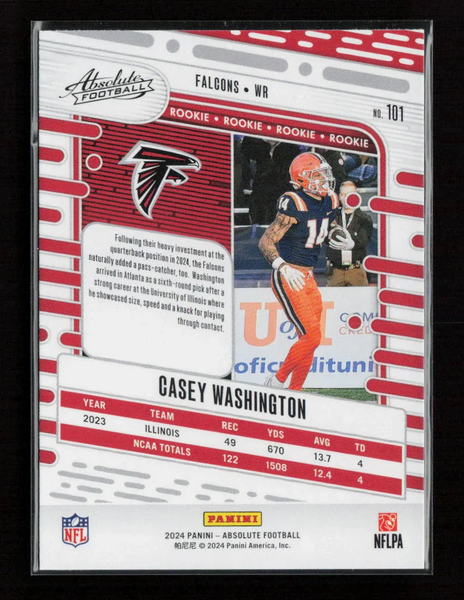 Casey Washington 2024 Panini Absolute 101 NM - Kang's Collectibles