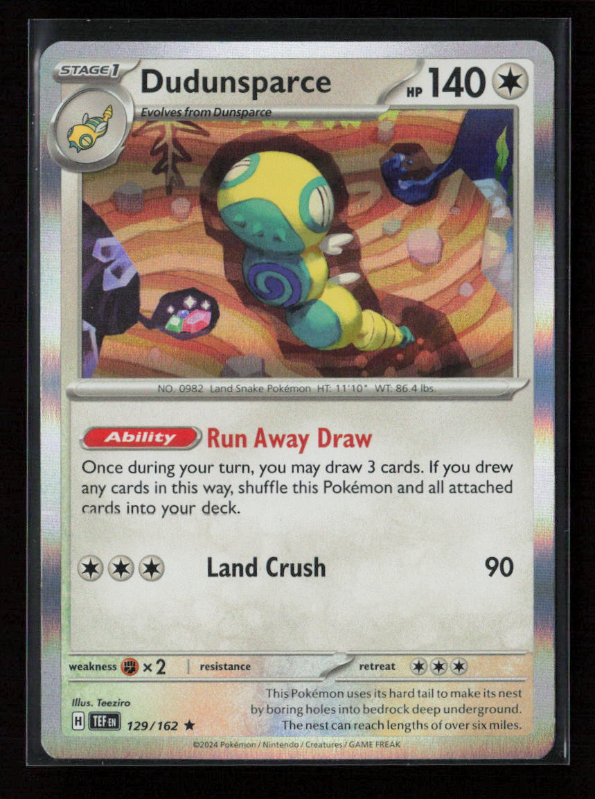 Dudunsparce Rare SV05: Temporal Forces 129/162 NM